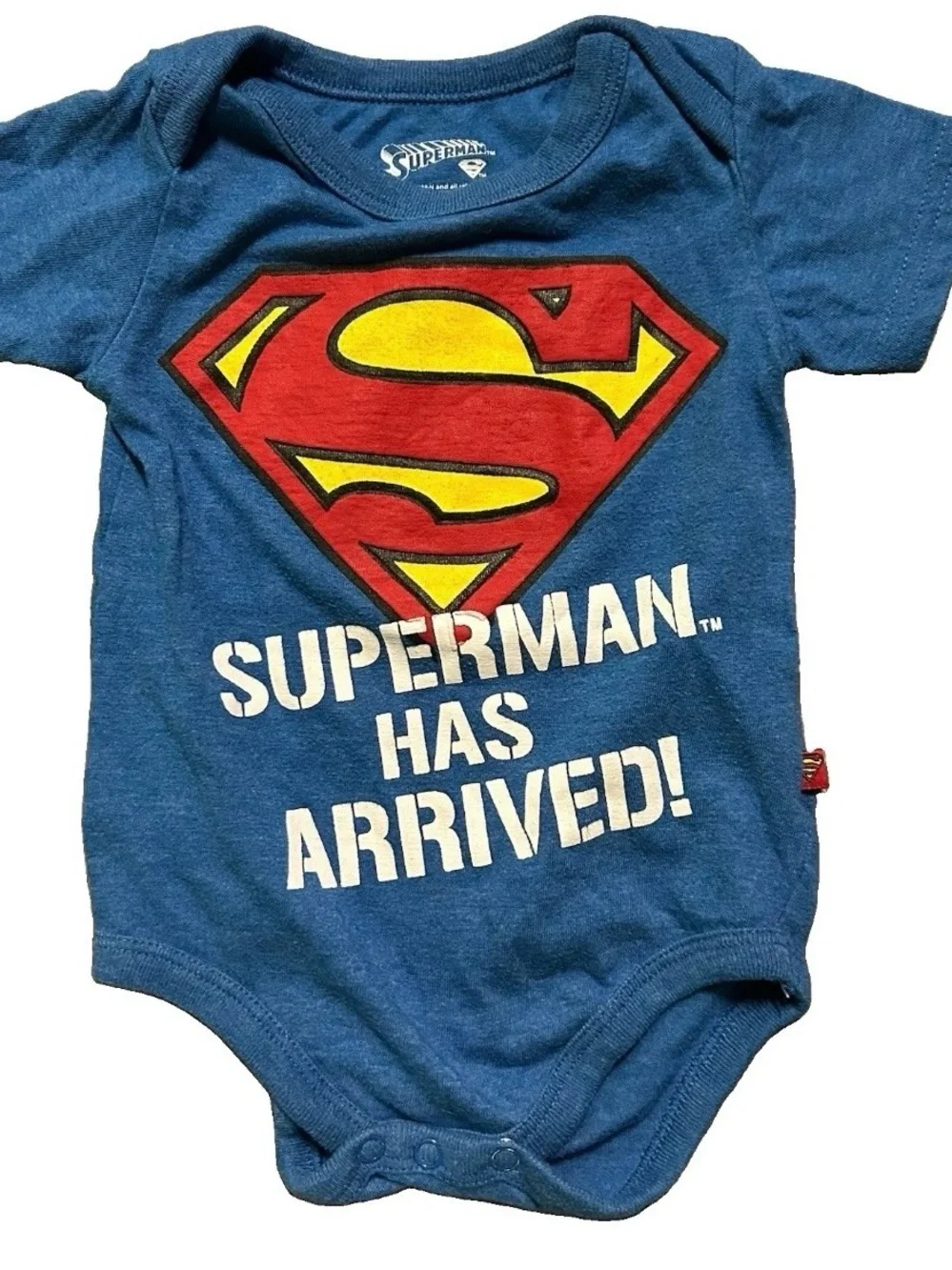 Baby Short Sleeve Bodysuits Superman Batman Size 3-6 Months